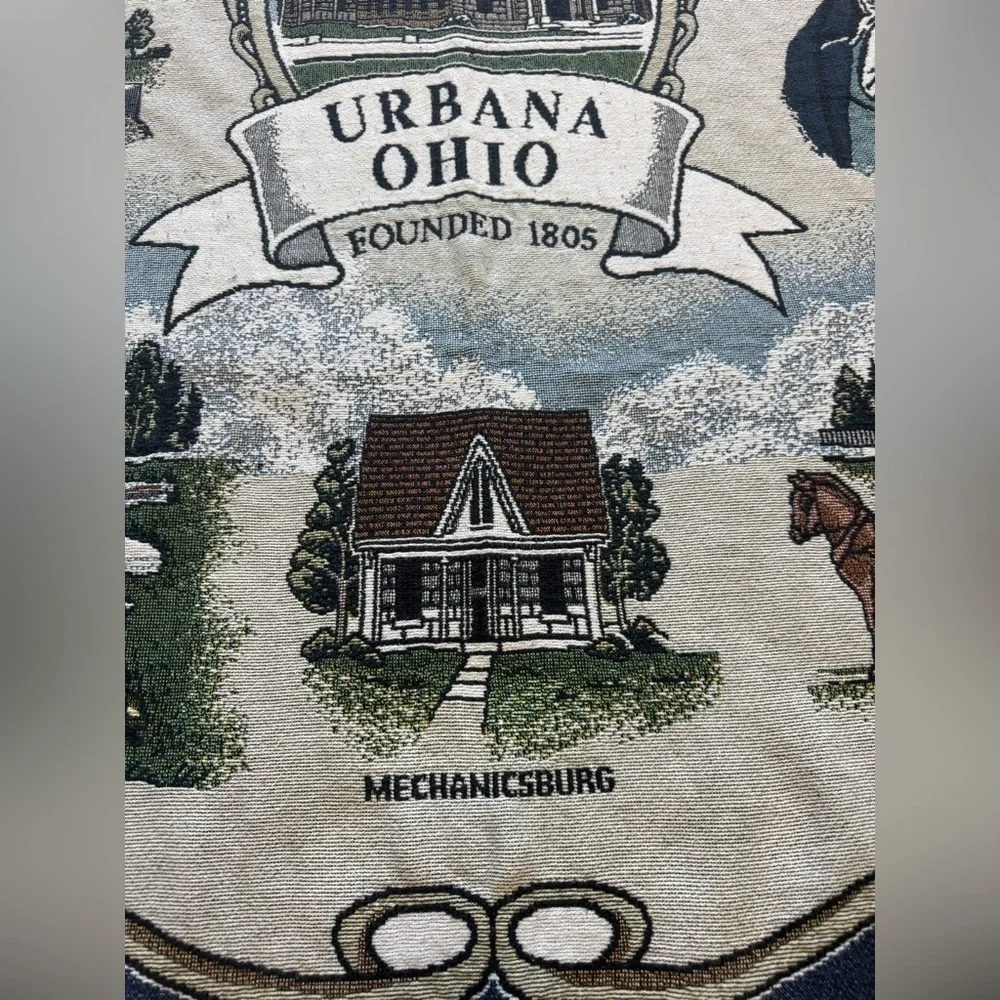 Urbana Ohio tapestry blanket